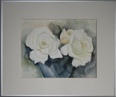 Weiße Rose in der Vase